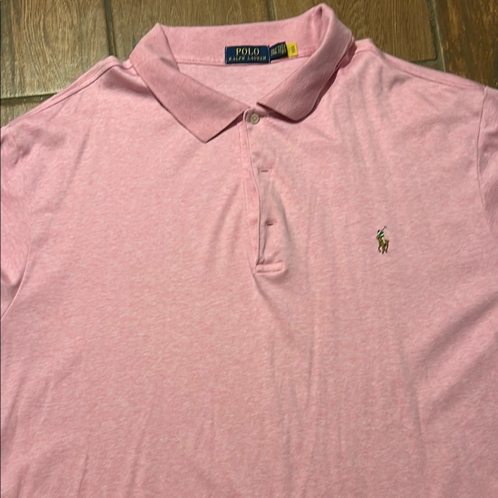 Polo by Ralph Lauren Pink Polo Shirt with Classic Collar